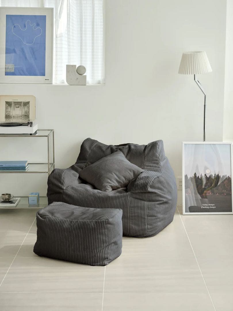 LOOSY HUGME 1人掛けビーズソファ CHARCOAL