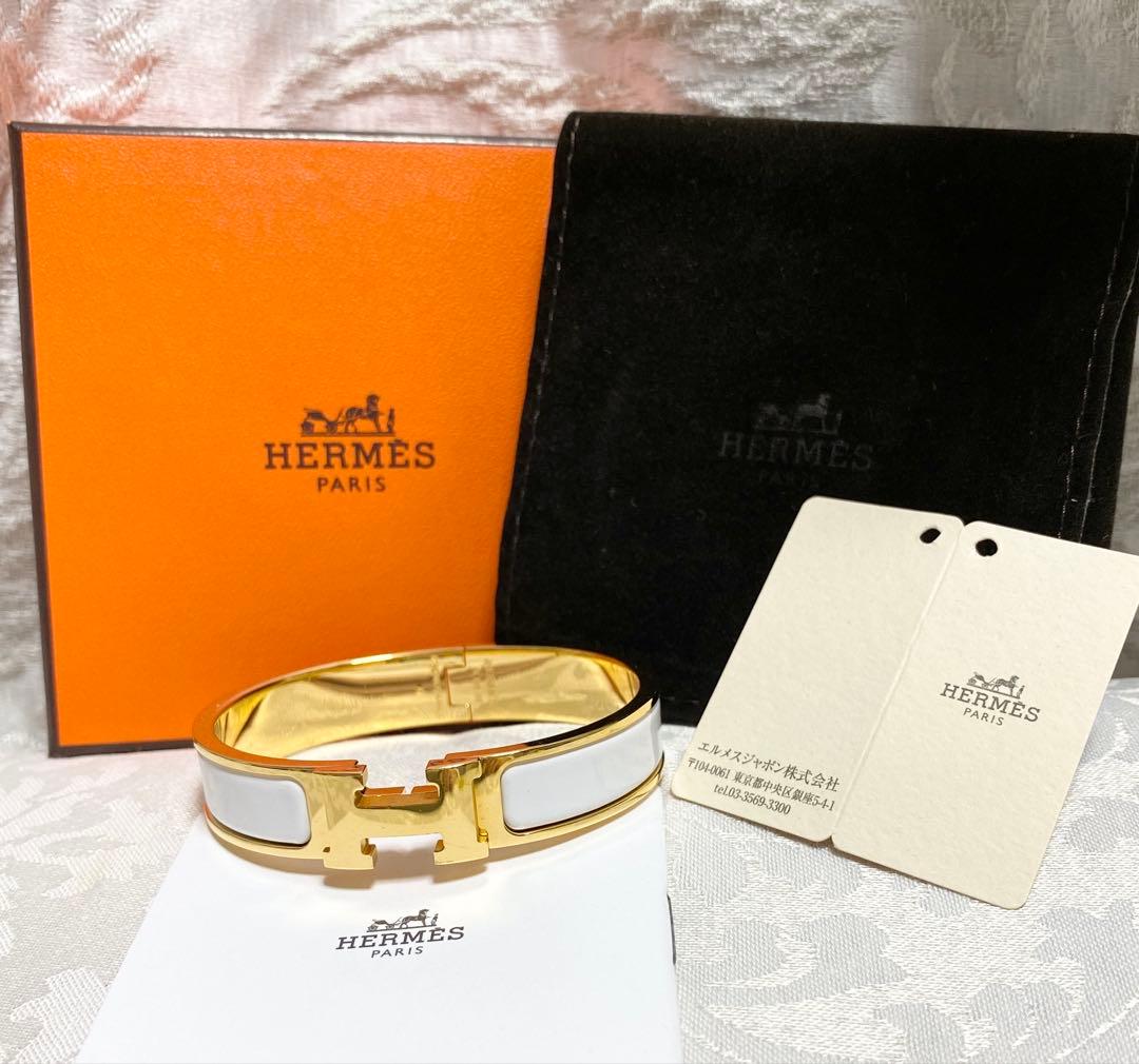 【apです】HERMES ブレスレット〈クリックH〉ホワイト
