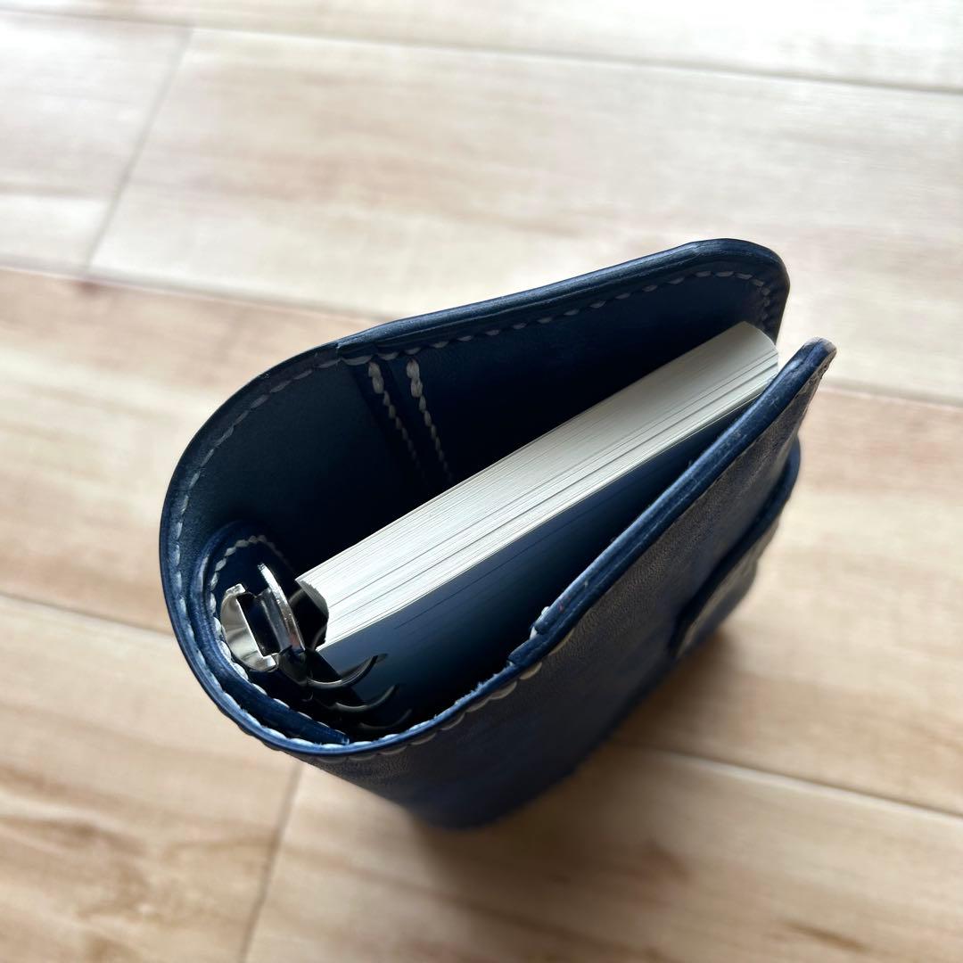 ミニ6システム手帳　手帳カバー B7判 イタリアンレザー　コラージュノート