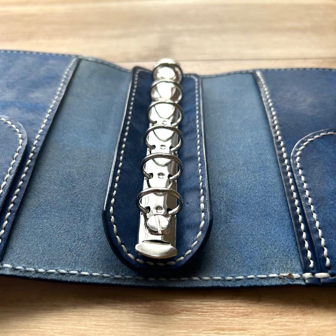 ミニ6システム手帳　手帳カバー B7判 イタリアンレザー　コラージュノート