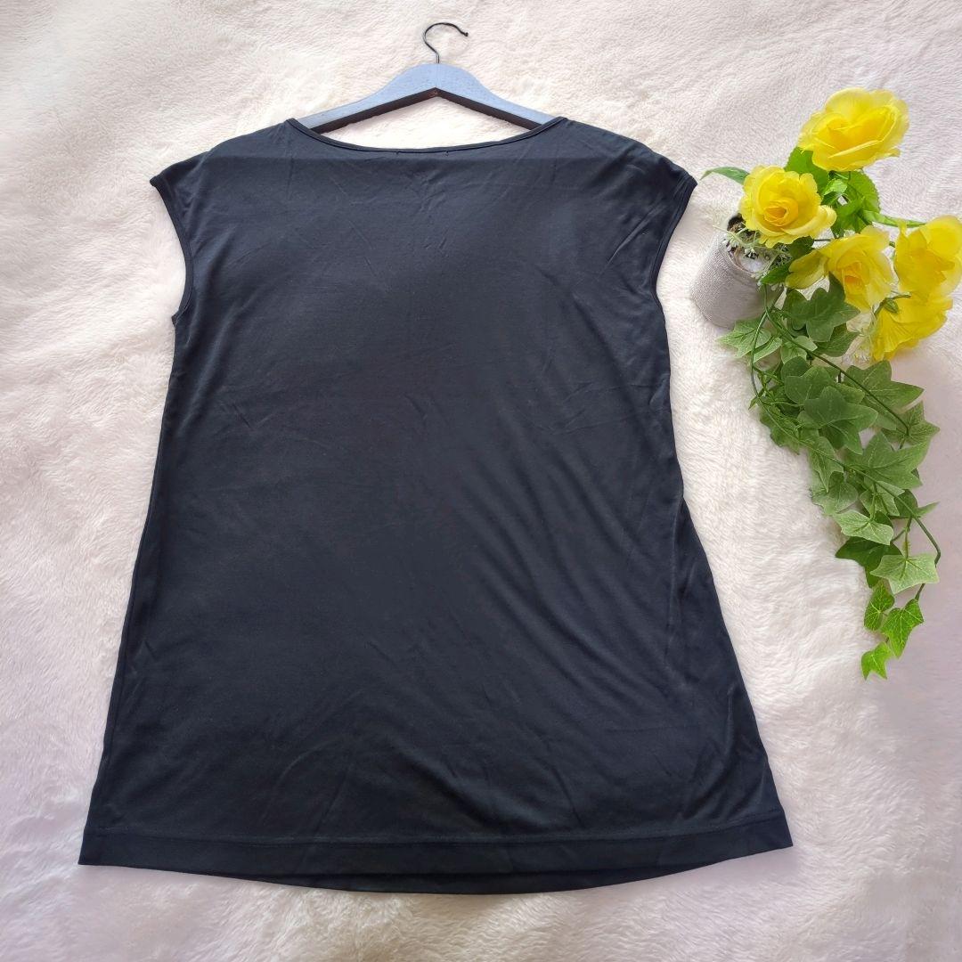 ヴィヴィアンタム　金魚　刺繍　カットソー　チュニック　ノースリーブ　ブラック　0