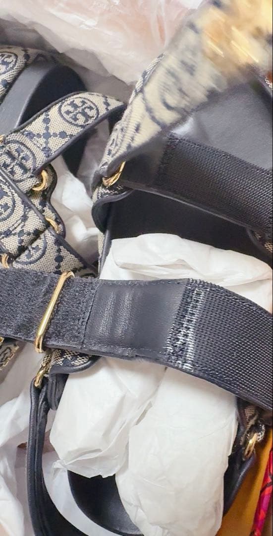 靴 Tory Burch T Monogram 7.5 US