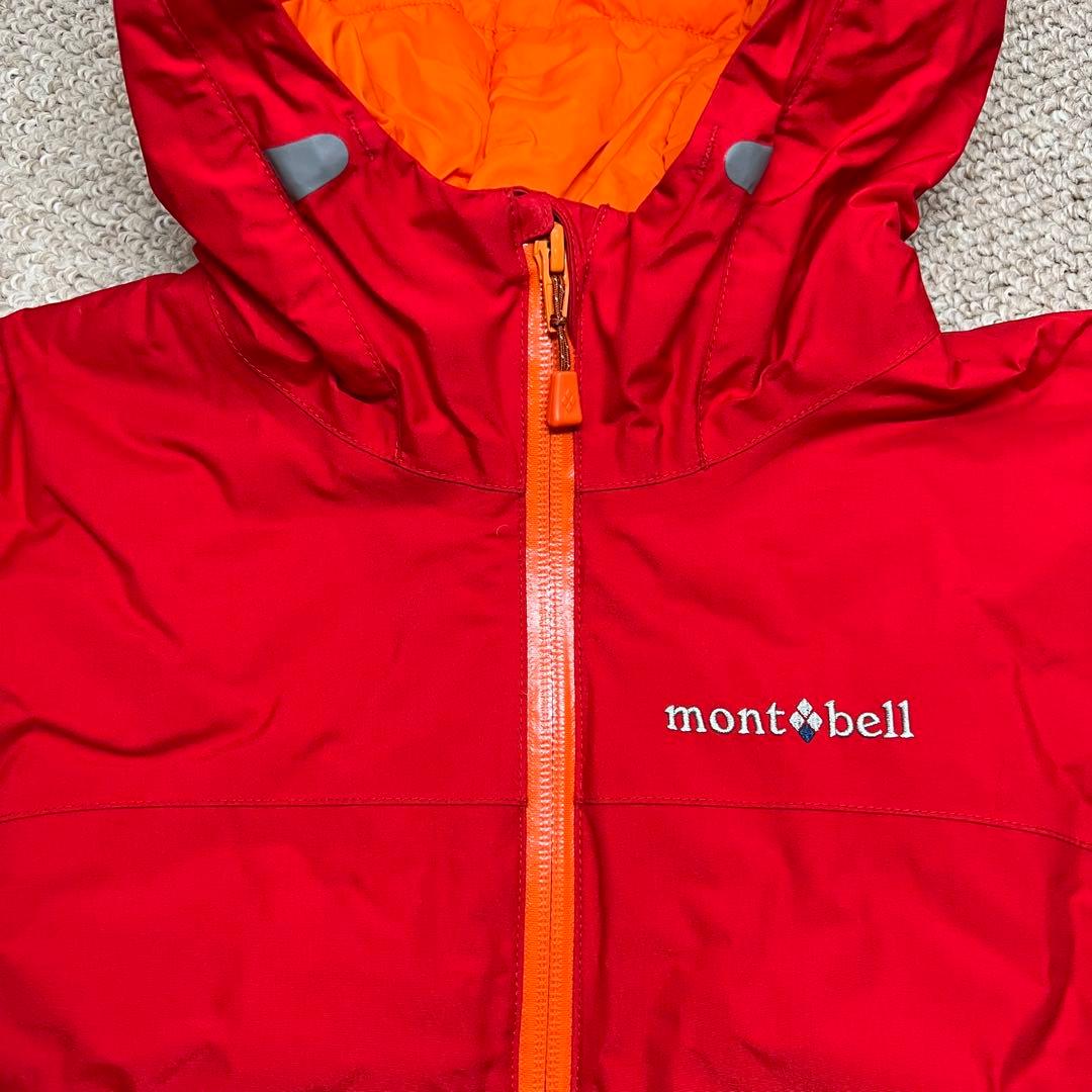 【美品】mont-bell（モンベル）子ども用 スノーウェア 120cm 赤
