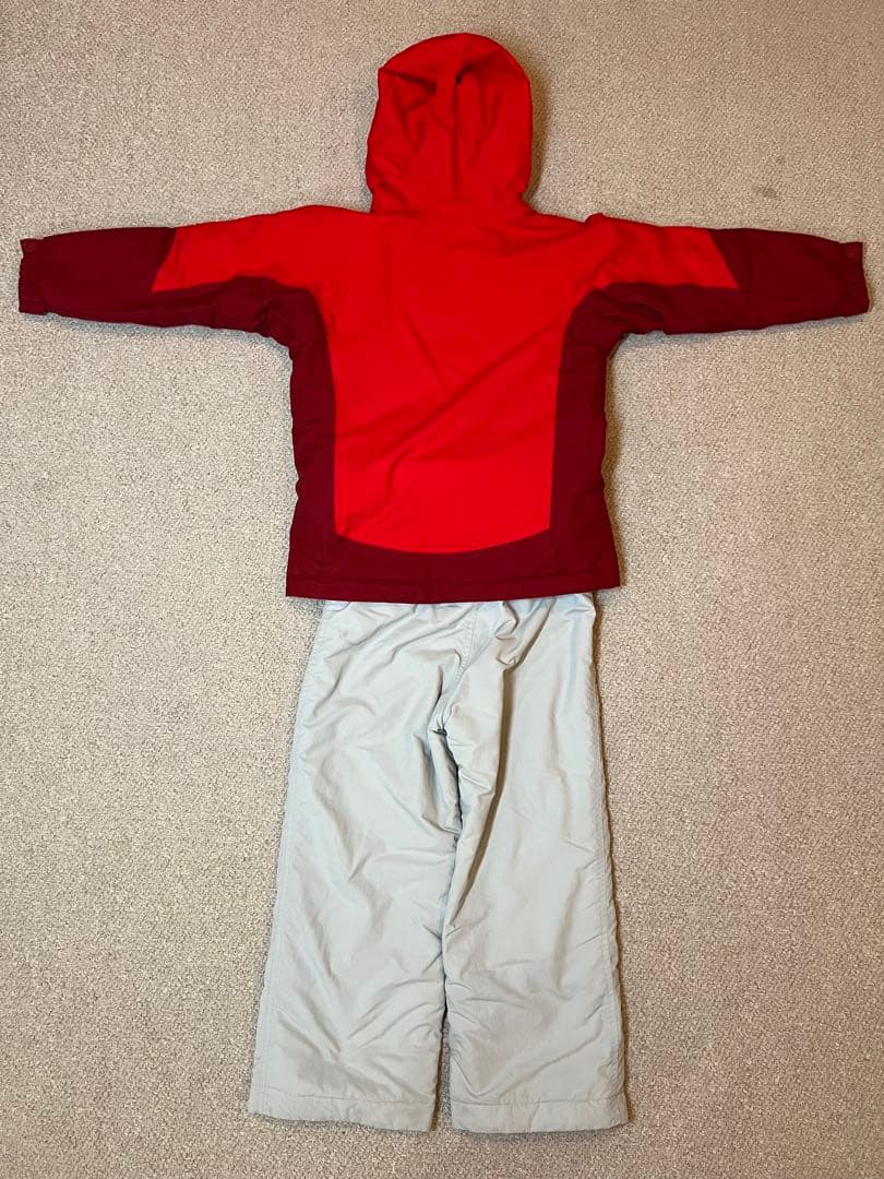 【美品】mont-bell（モンベル）子ども用 スノーウェア 120cm 赤