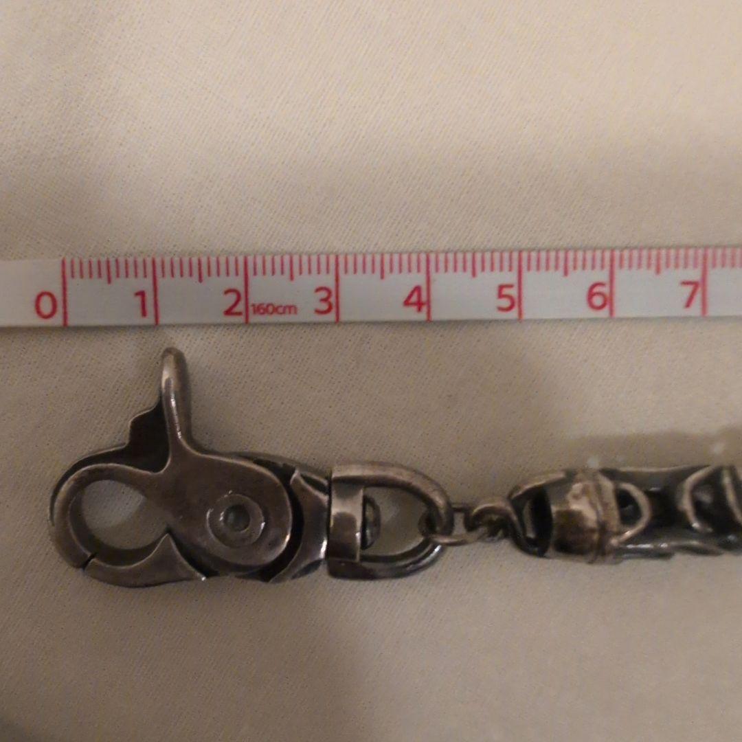 素早い対応させていただきます！ ウォレットチェーン　ロング　シルバ色