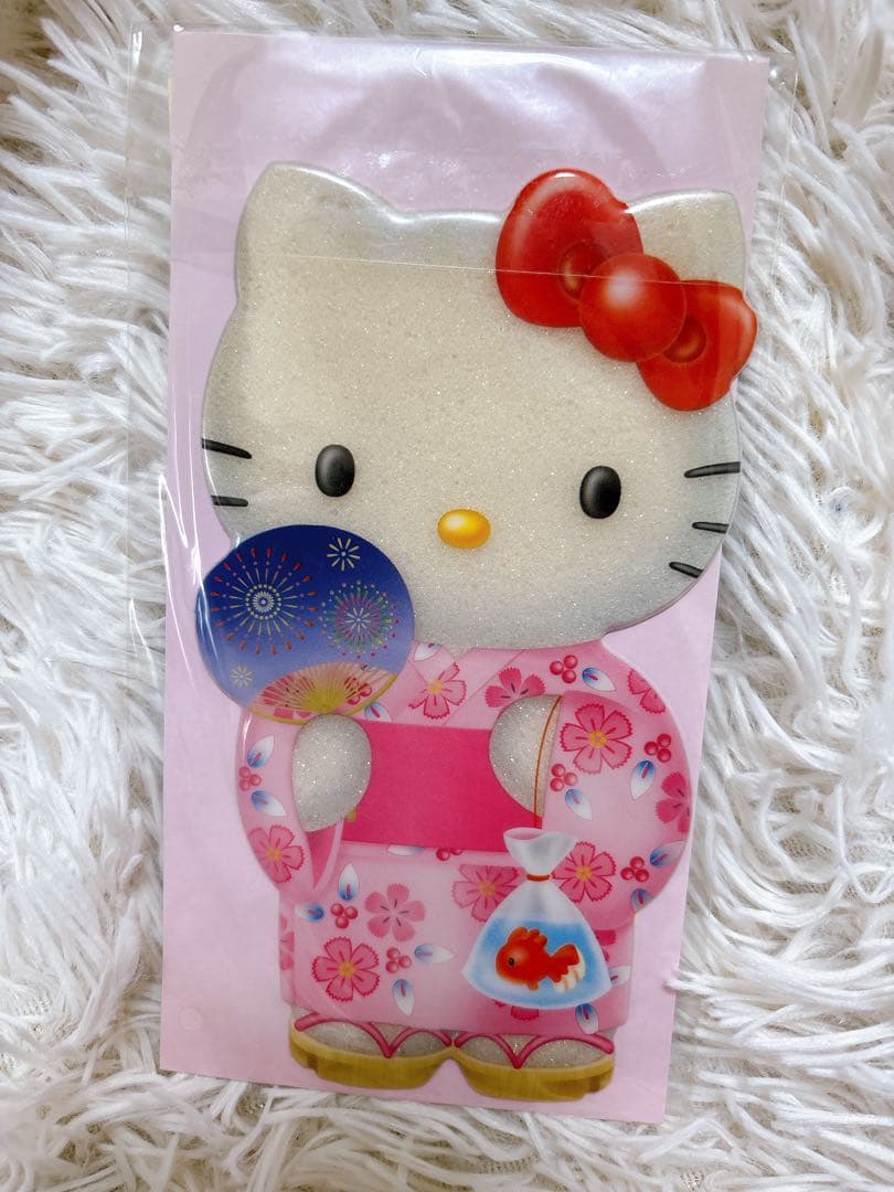 A*い様 激レア当時物　ハローキティレトロ　立体ポストカードぷくぷく平成レトロ