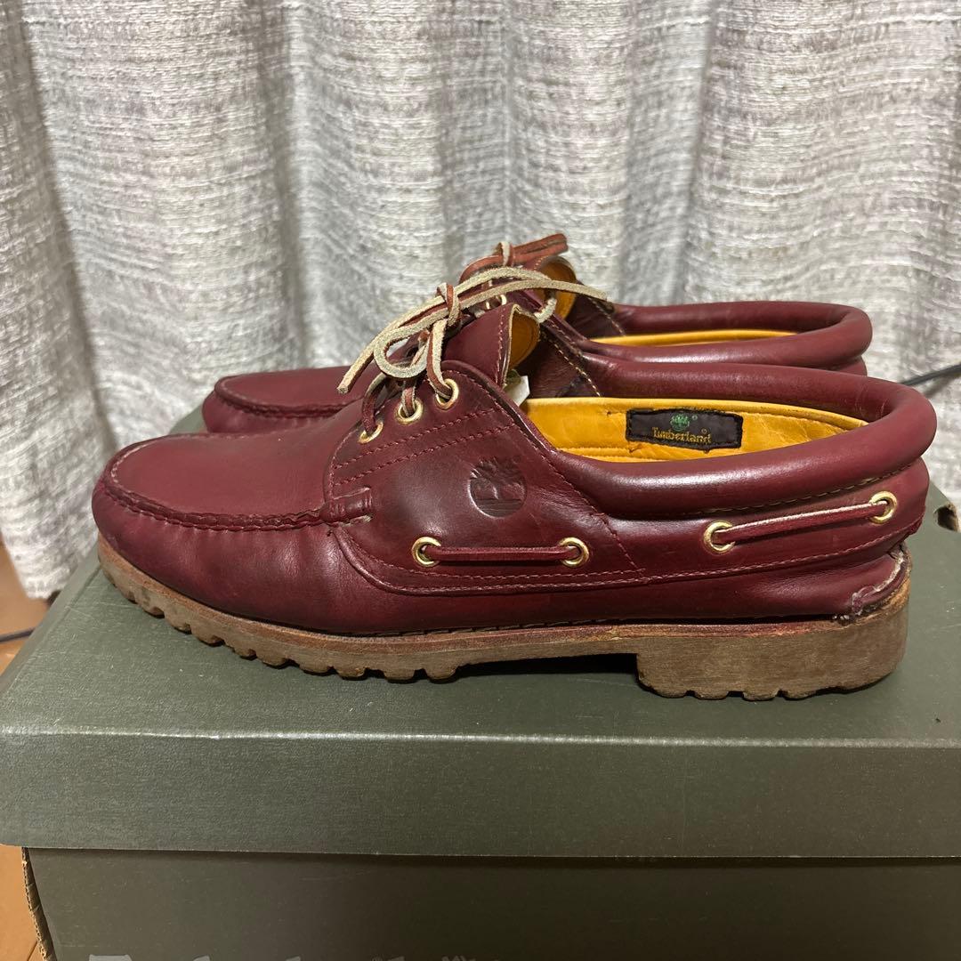 あーる様Timberland バーガンディ モカシン　3eye classic