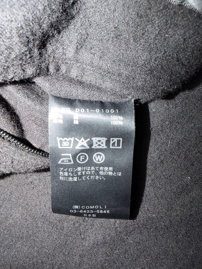 comoli コモリ 26ss ブラックデニムジップショートジャケット