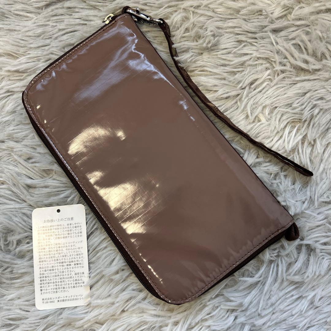 【新品】LeSportsac×ひとりっぷマルチトラベルウォレットパテントブラウン