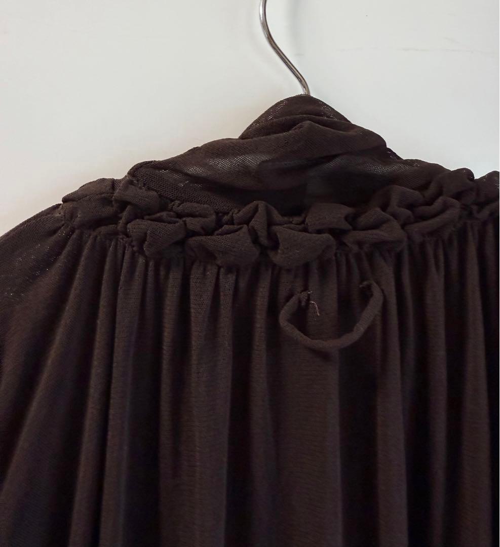 美品 Jean Paul GAULTIER パワーネットトップス ブラウン