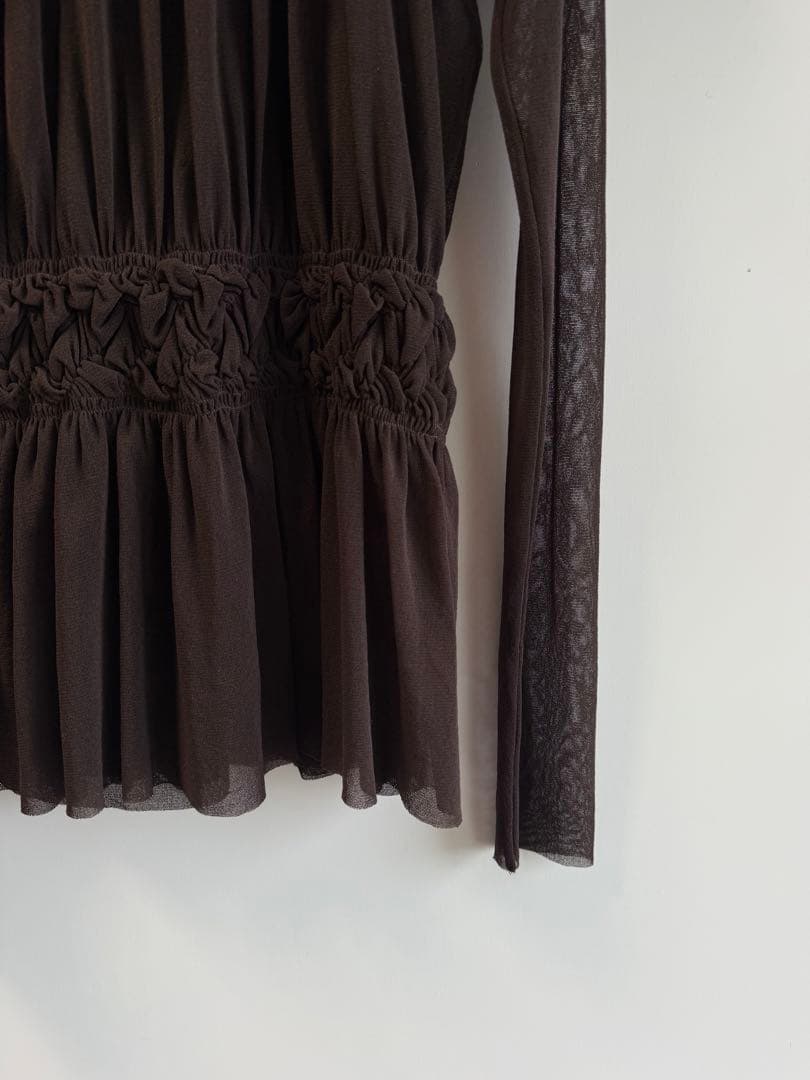 美品 Jean Paul GAULTIER パワーネットトップス ブラウン