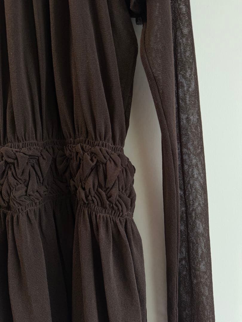 美品 Jean Paul GAULTIER パワーネットトップス ブラウン