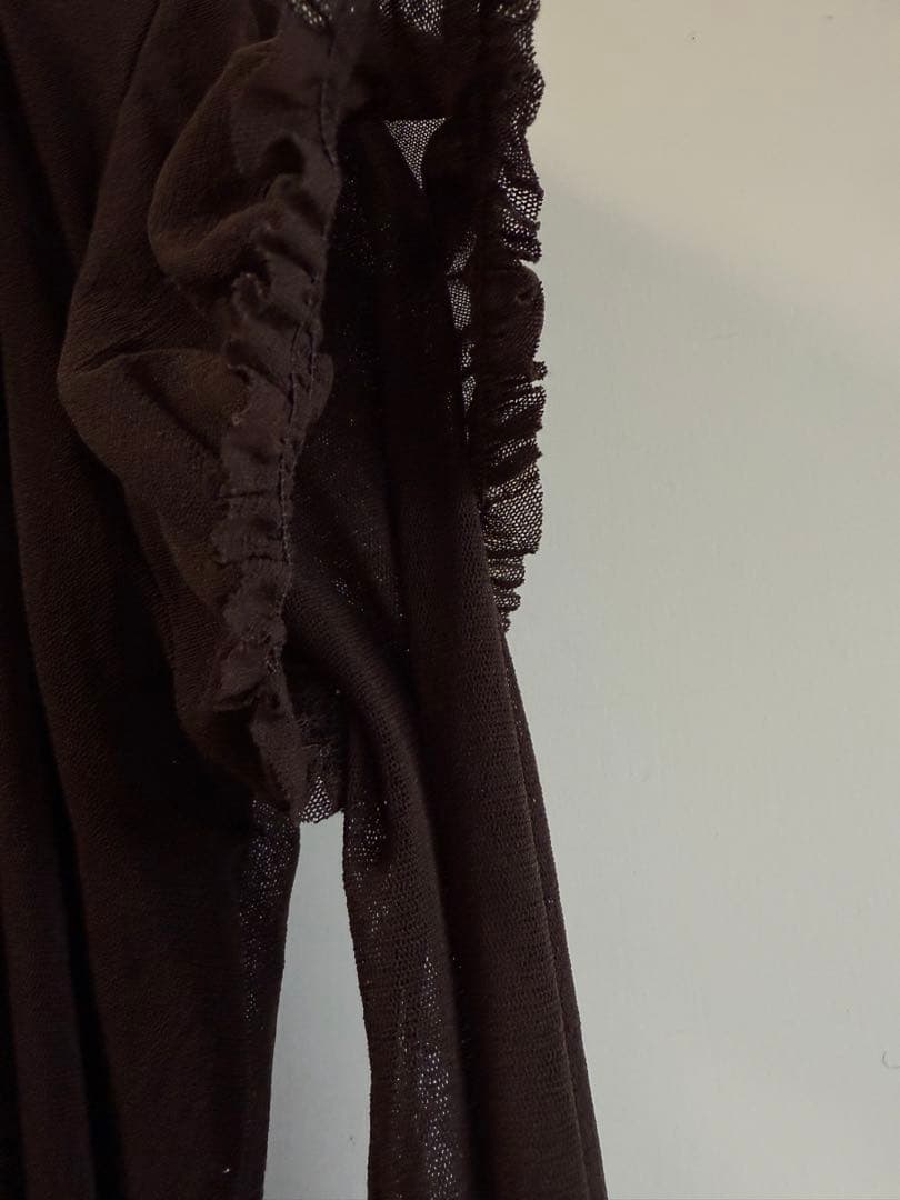 美品 Jean Paul GAULTIER パワーネットトップス ブラウン