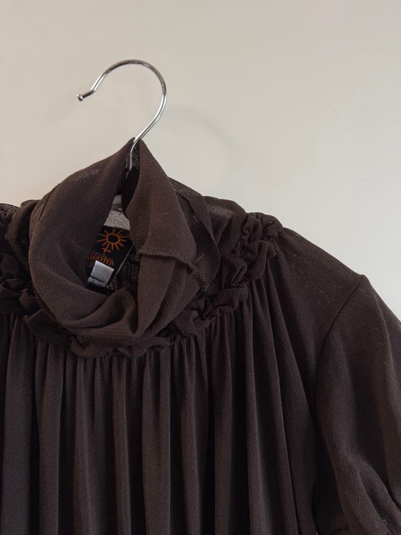 美品 Jean Paul GAULTIER パワーネットトップス ブラウン