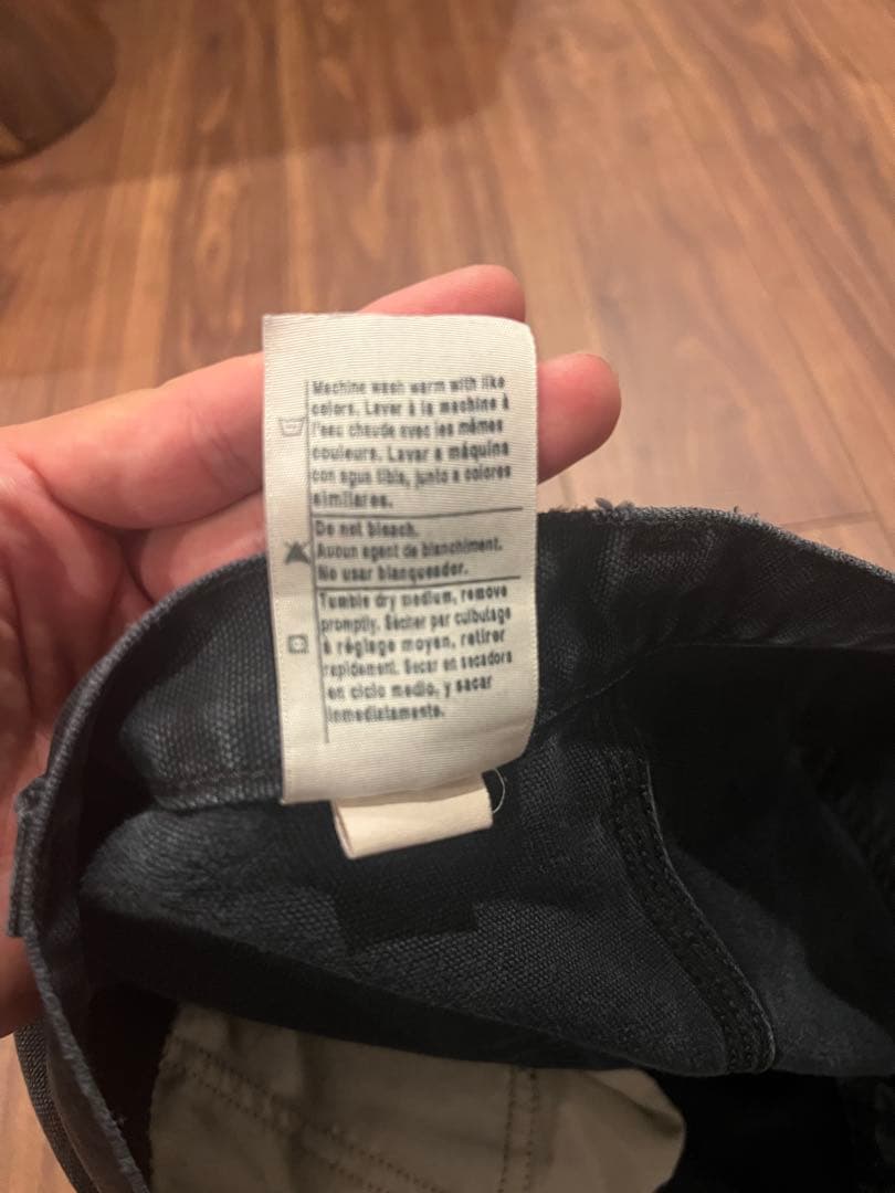 【雰囲気抜群】極上フェード！カーハート ダブルニー ブラック ヴィンテージ