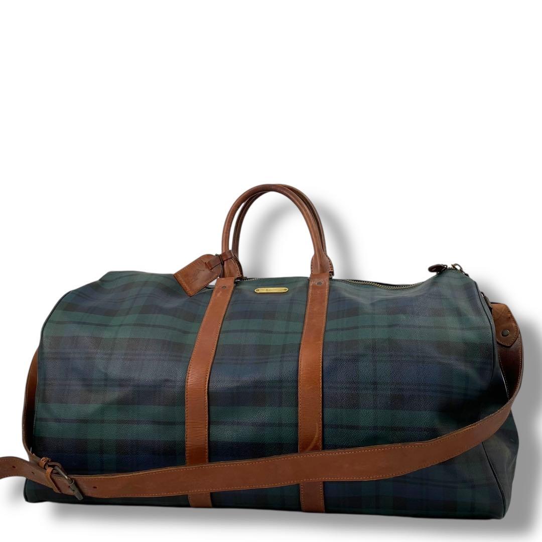 Vintage Polo Ralph Lauren チェック柄 ボストンバッグ