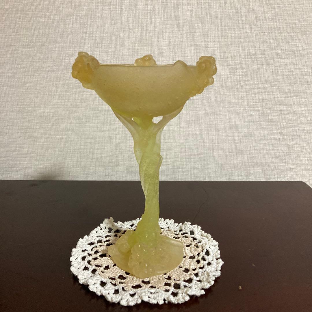 【ドーム（Daum）】高脚 ガラス/ボウル「ミモザ」シリーズ コンポート