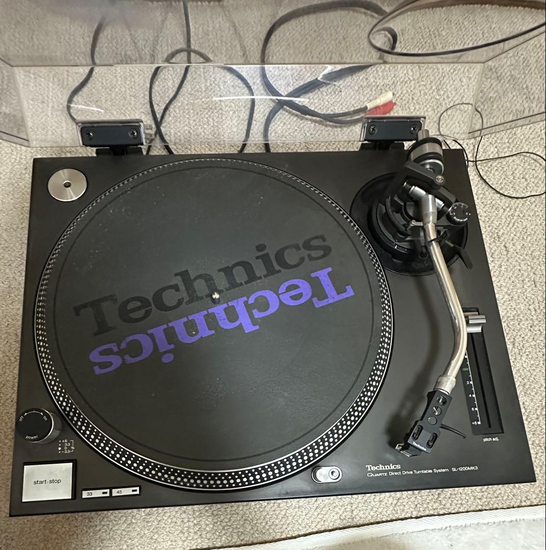 Technics SL-1200 MK3 ターンテーブル ケーブル付き