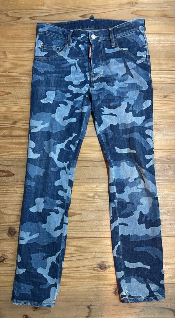 DSQUARED2 ディスクエアード　デニムカモフラ　迷彩　42
