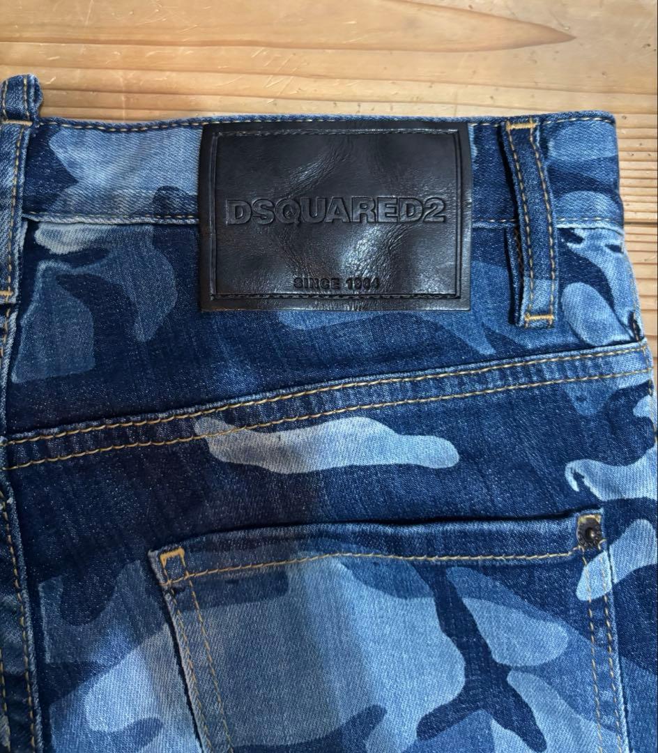 DSQUARED2 ディスクエアード　デニムカモフラ　迷彩　42