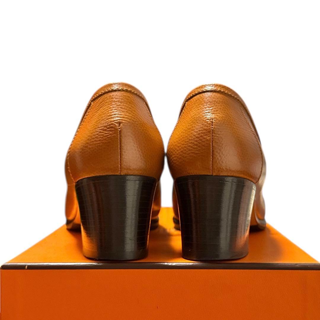 エルメス　ヒール　レザー ローファー 箱付き　36.5