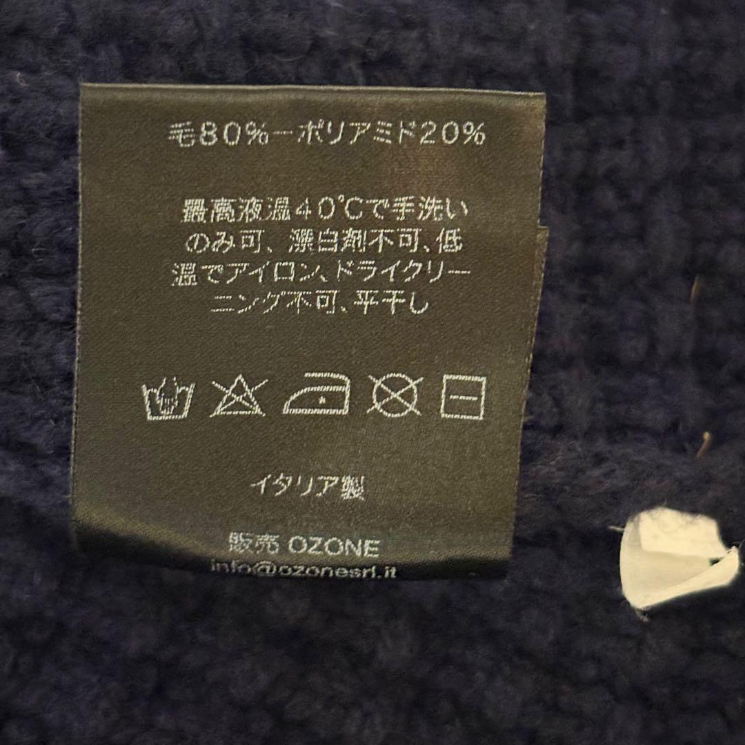 Bark バーク ダッフルコート ニット フード取外し 2way ネイビー M