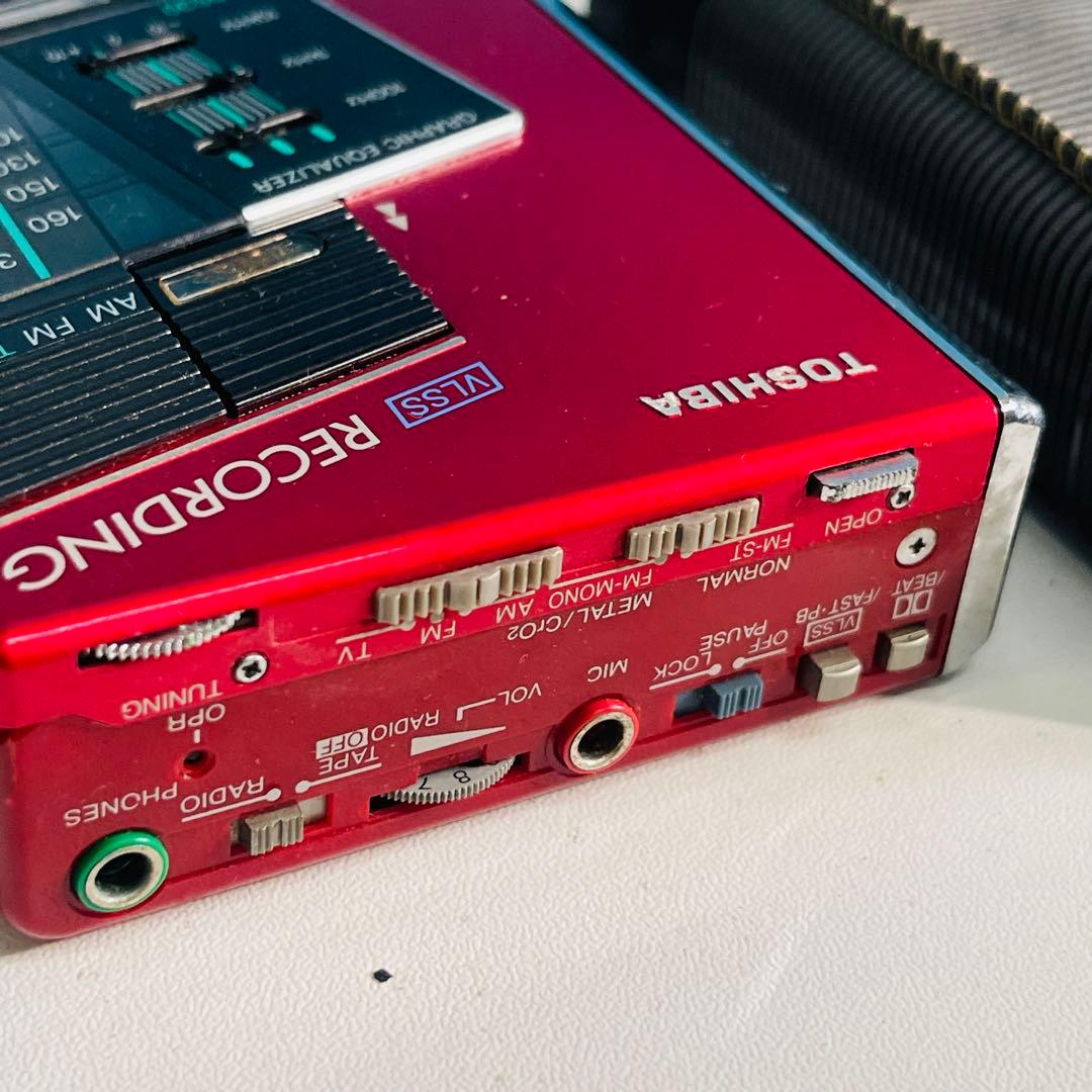 【TOSHIBA】東芝Walky KT-RS30 カセットプレーヤー レッド