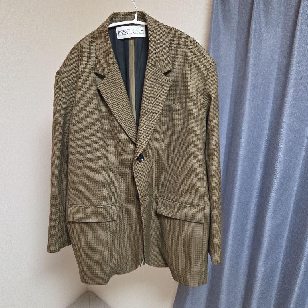 定価89000円　新品　INSCRIRE　チェック柄 テーラードジャケット