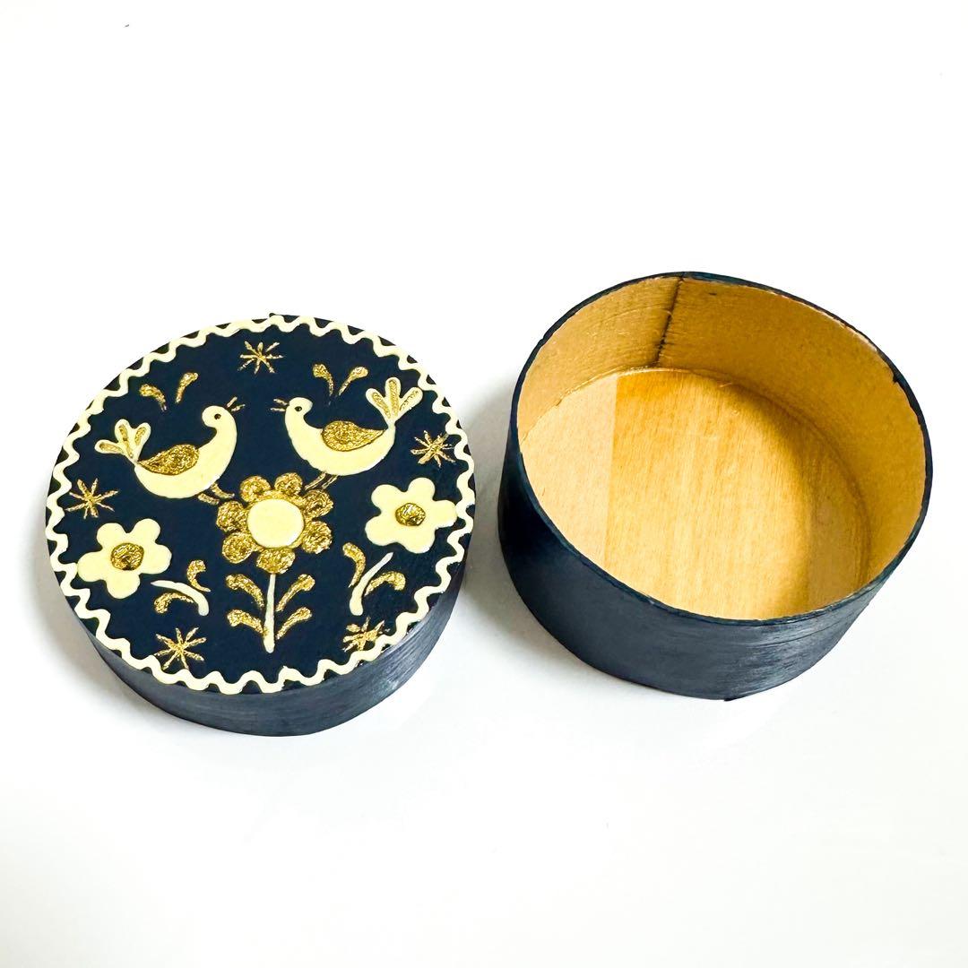 【新品 未使用】BOSSE ボッセ 木製ボックス わっぱ 鳥と花の模様