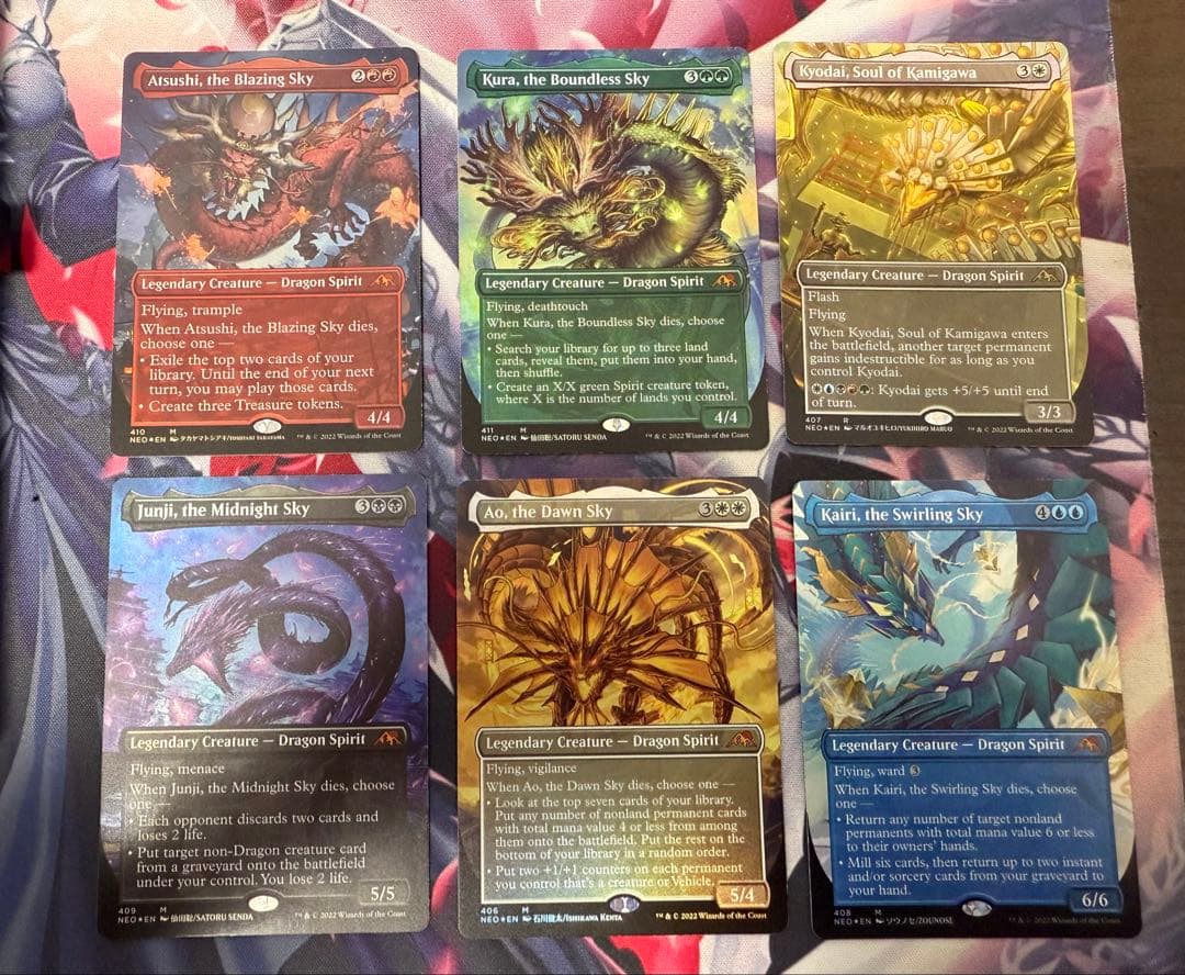 MTG NEO神河 ドラゴン英語版foil 6種 ドラフト・セットブースター産