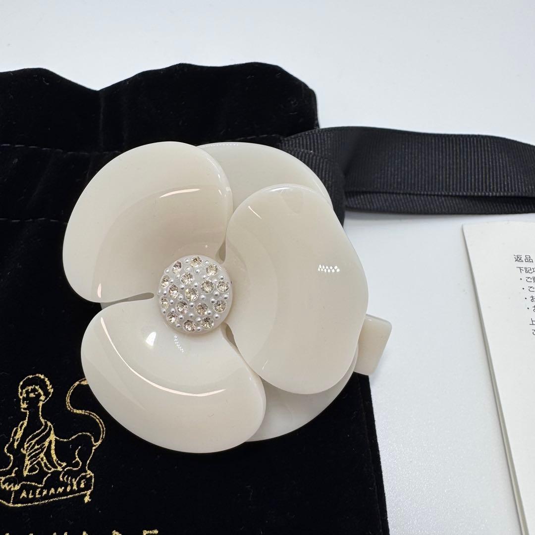 【極美品】アレクサンドルドゥパリ　カメリア　バレッタ