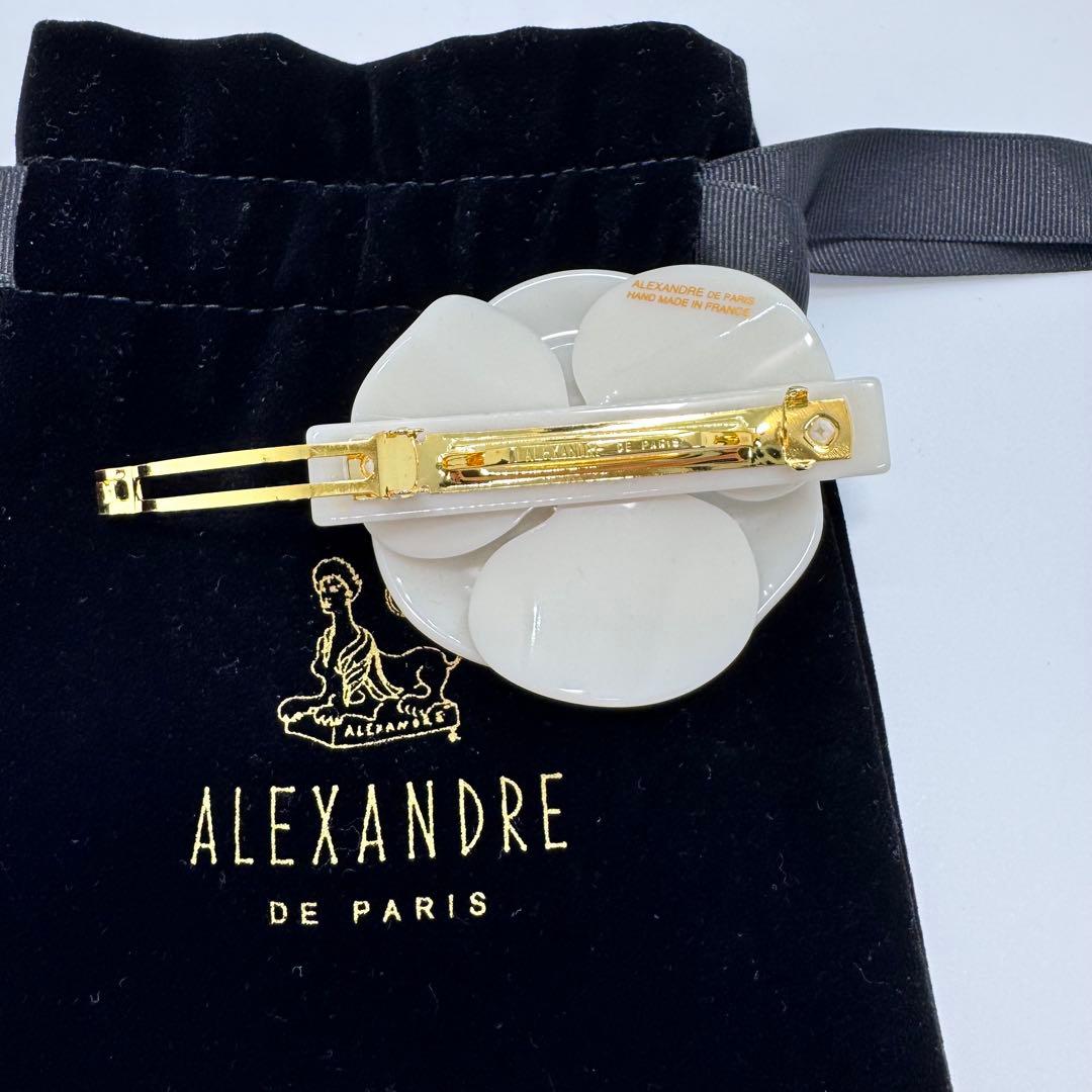 【極美品】アレクサンドルドゥパリ　カメリア　バレッタ