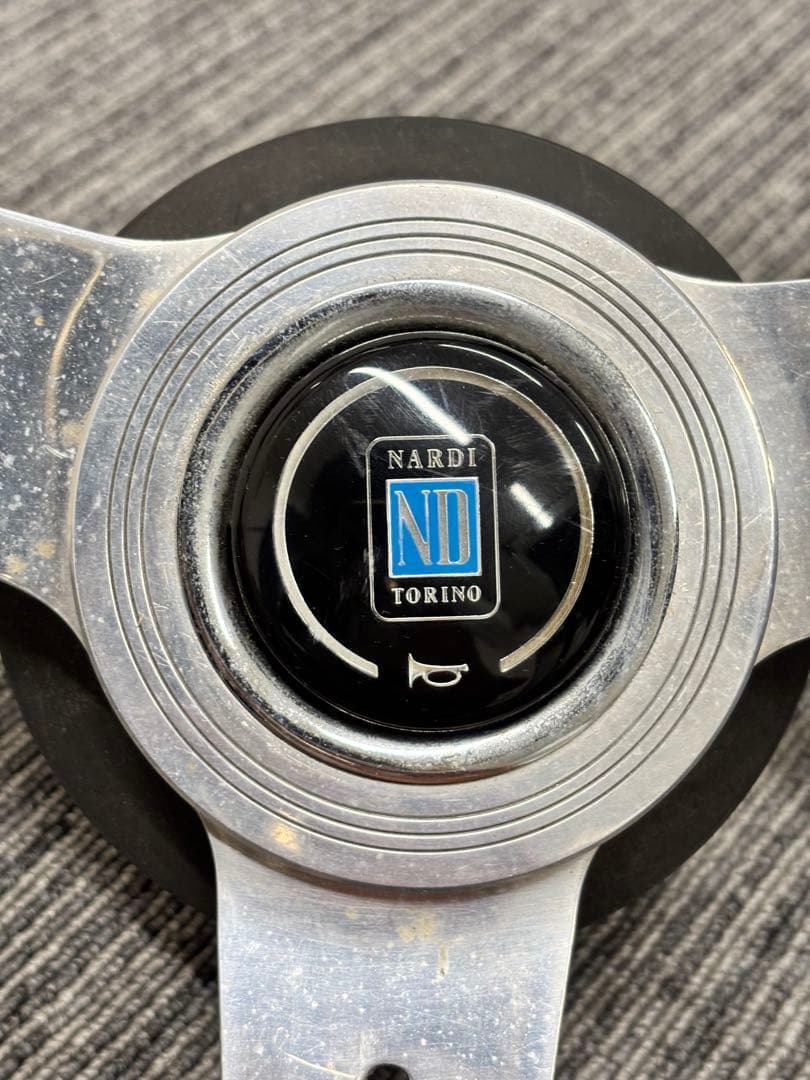 NARDI クラシック ウッドステアリング シルバーポリッシュスポーク