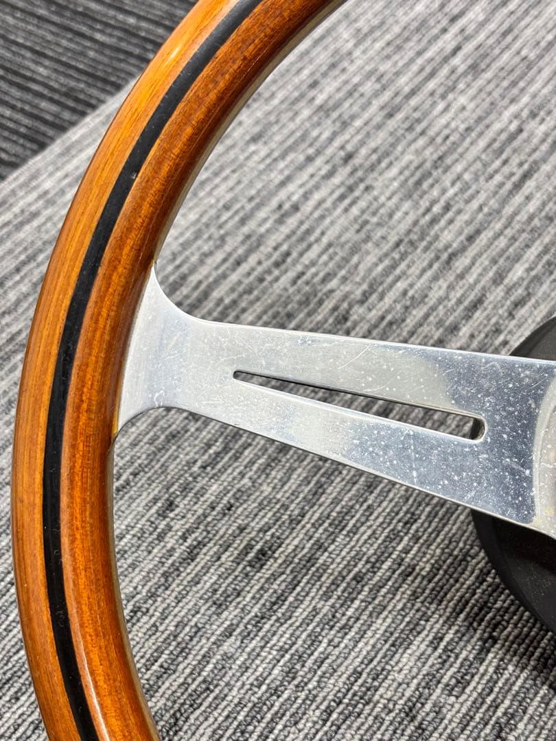 NARDI クラシック ウッドステアリング シルバーポリッシュスポーク