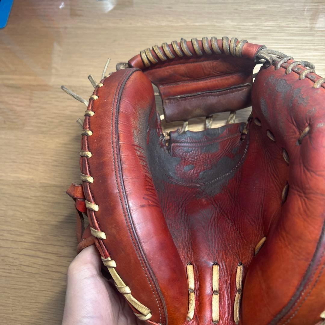 TAMAZAWA硬式 キャッチャーミット 赤×キャメル 型付け済み