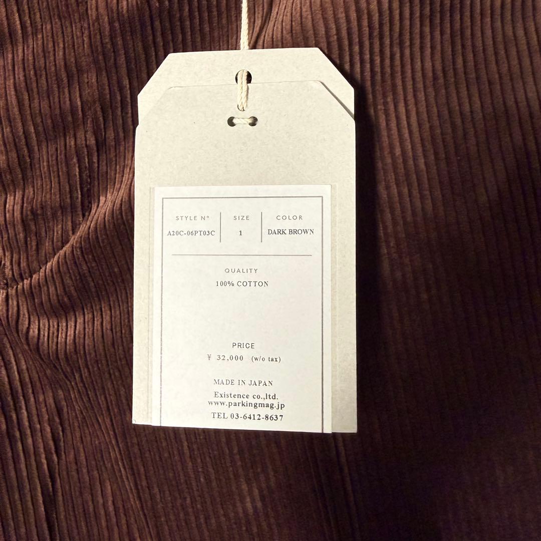 【新品未使用】markaware コーデュロイストレートパンツ ダークブラウン