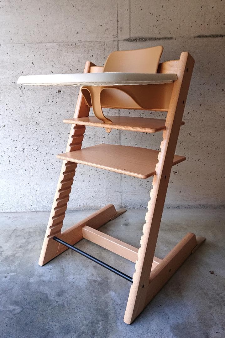 【美品】ストッケ　トリップトラップ　ベビーセット＆トレイ付