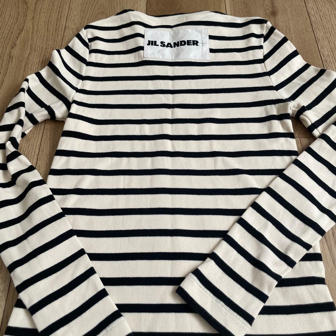 JIL SANDER+ ストライプ長袖Tシャツ　ボーダー