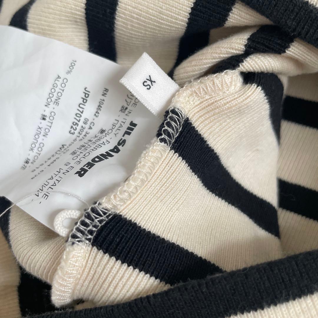 JIL SANDER+ ストライプ長袖Tシャツ　ボーダー