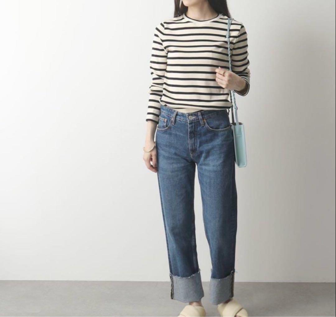 JIL SANDER+ ストライプ長袖Tシャツ　ボーダー