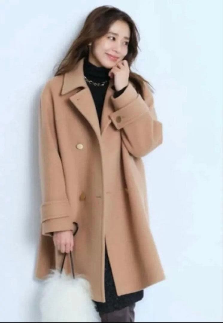 JUSGLITTY スタンダードPコート　キャメル　1