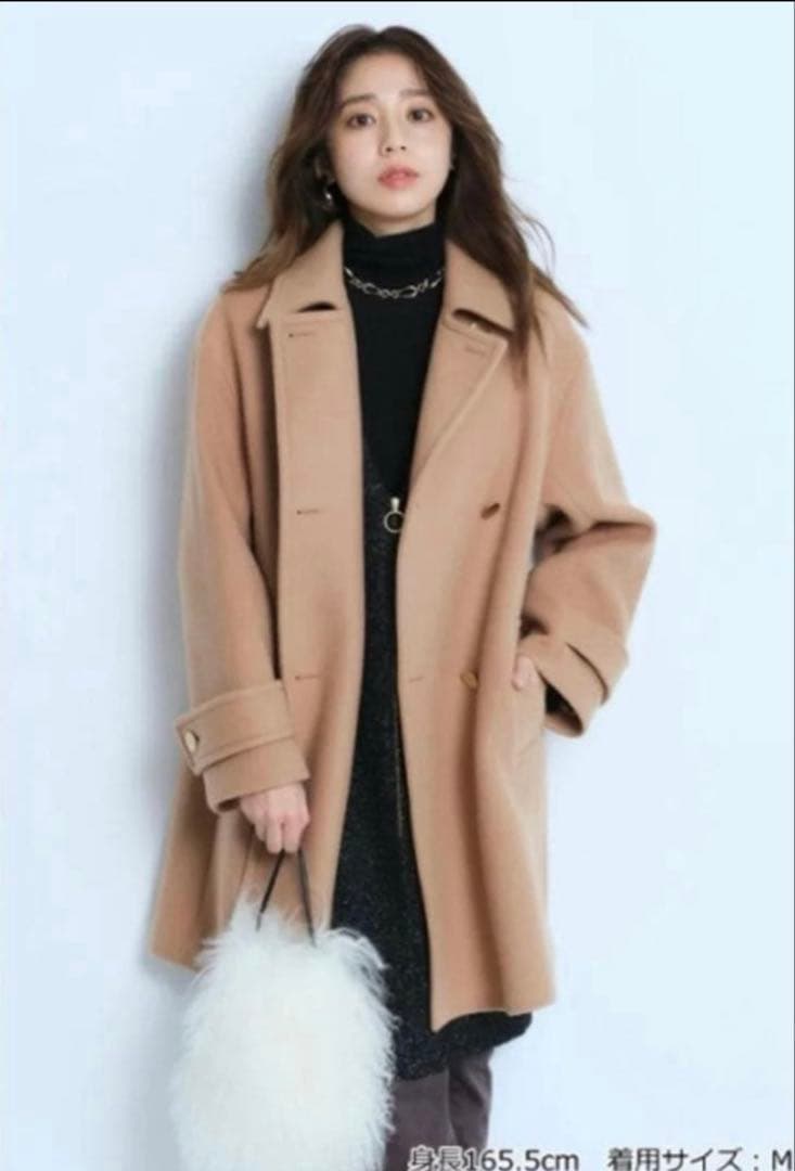 JUSGLITTY スタンダードPコート　キャメル　1