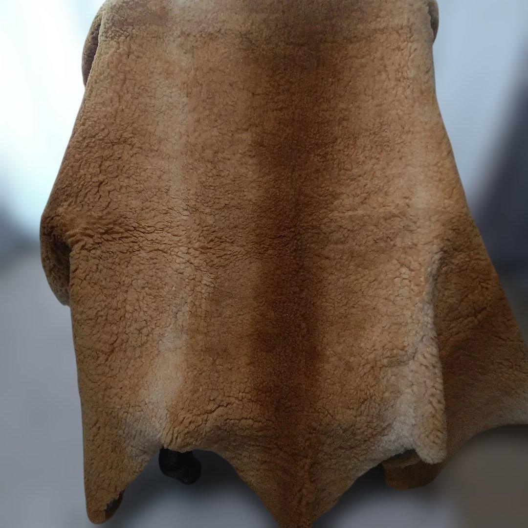 美品ブラウン 毛皮ラグ 無地