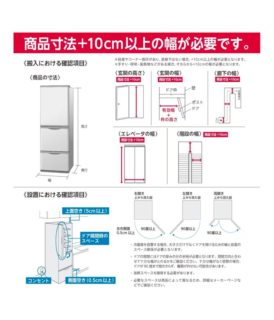 2025年製ハイセンス 冷蔵庫 幅55.4cm 283L 右開き 3ドア