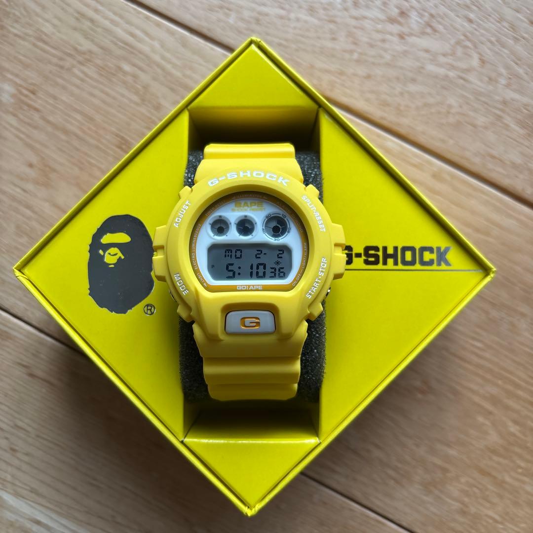 A BATHING APE × G-SHOCK イエロー 限定 DW-6900