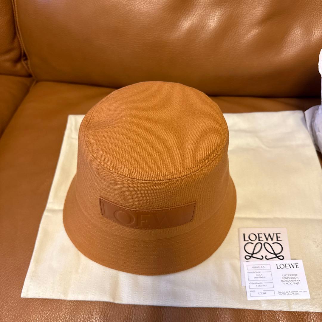 ロエベ バケットハット(キャンバス＆カーフ） 57 バケハ