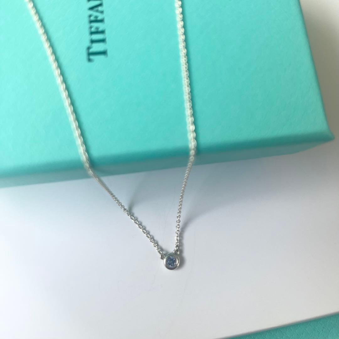 Tiffany & Co. ネックレス カラー アクアマリン ペンダント