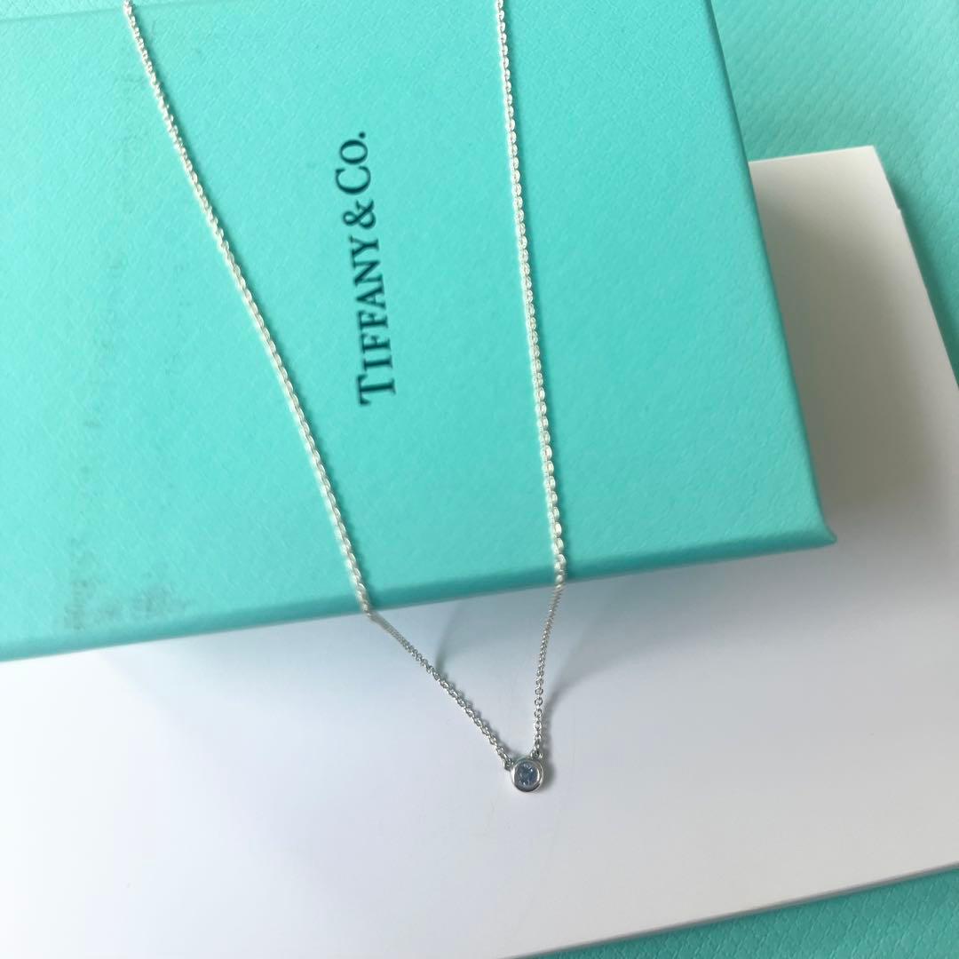 Tiffany & Co. ネックレス カラー アクアマリン ペンダント