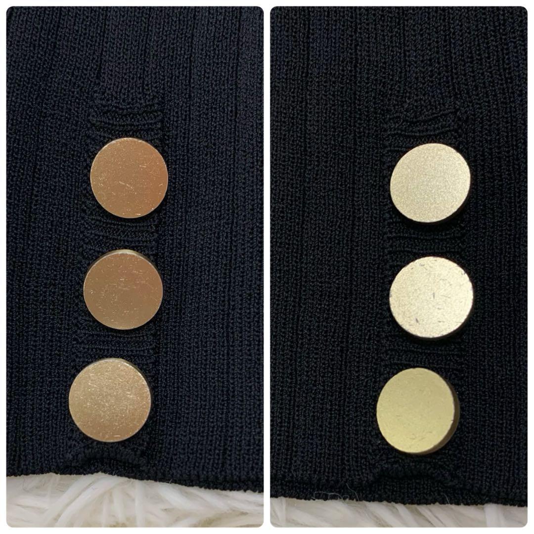 グレースコンチネンタル ダイアグラム スカーフネック ニット ワンピース S