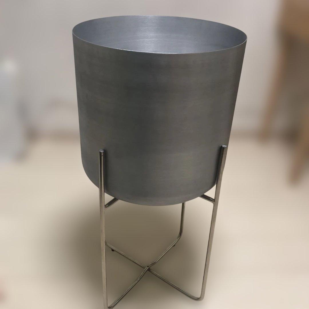 CLOVER アルミプランター　ウィズ　アイアンスタンド　H73シルバー